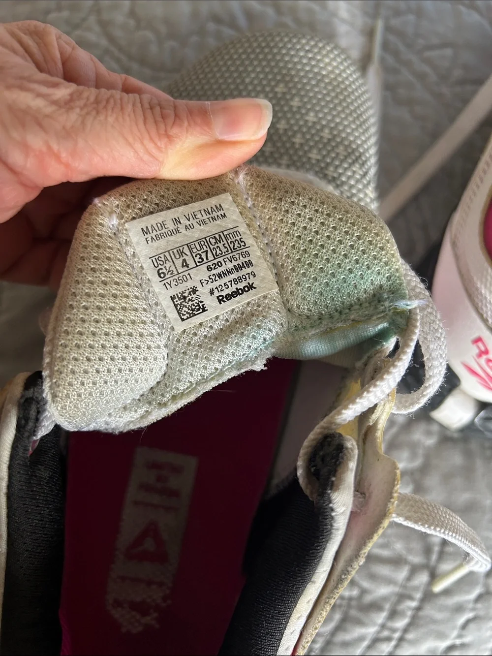 Reebok Women's White, Gray & Pink Nano X Training Sneakers